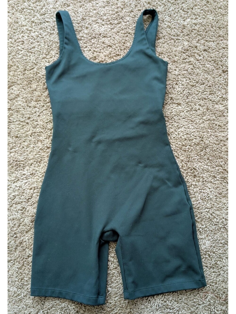 Athleisure Girlfriend Collective Teal Green Biker Bodysuit XXS Active